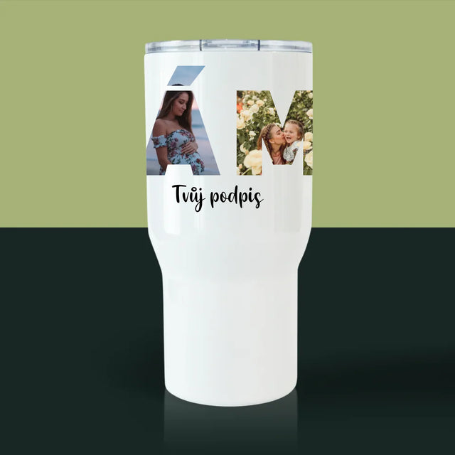 Slovo Z Fotek: Máma Z Tvých Fotek - Termohrnek Bílý