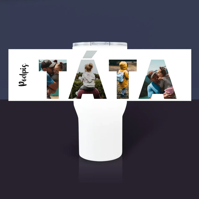 Slovo Z Fotek: Táta Z Tvých Fotek - Termohrnek Bílý