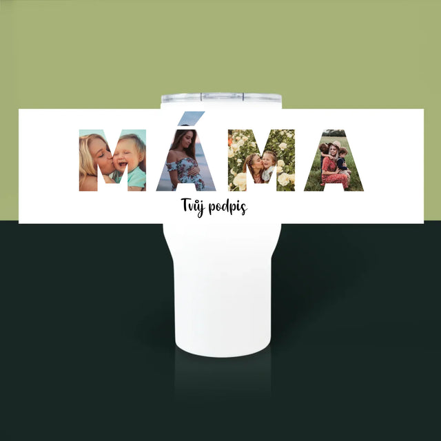 Slovo Z Fotek: Máma Z Tvých Fotek - Termohrnek Bílý