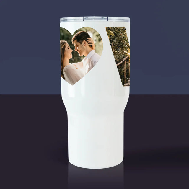 Slovo Z Fotek: Love - Termohrnek Bílý