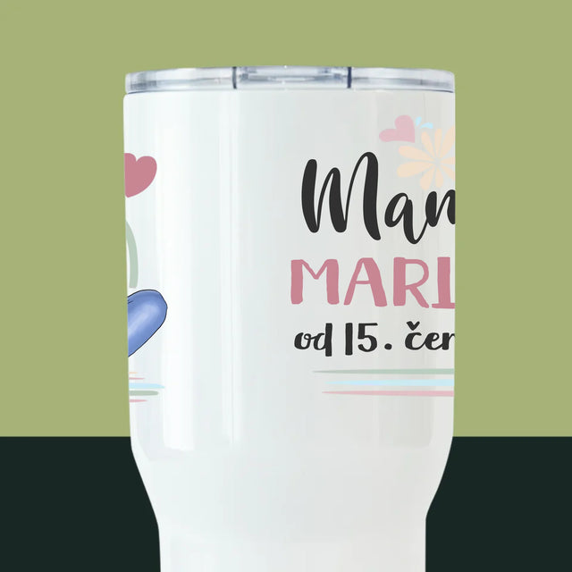 Designér Postav: Mladá Mamina - Termohrnek Bílý