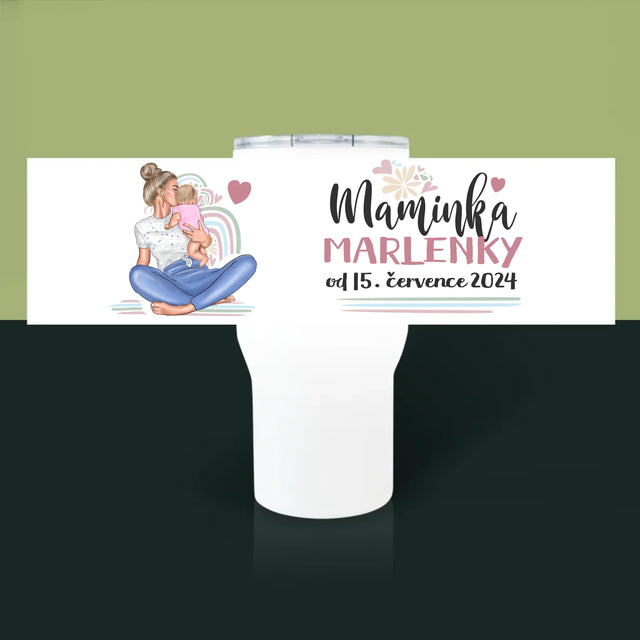 Designér Postav: Mladá Mamina - Termohrnek Bílý
