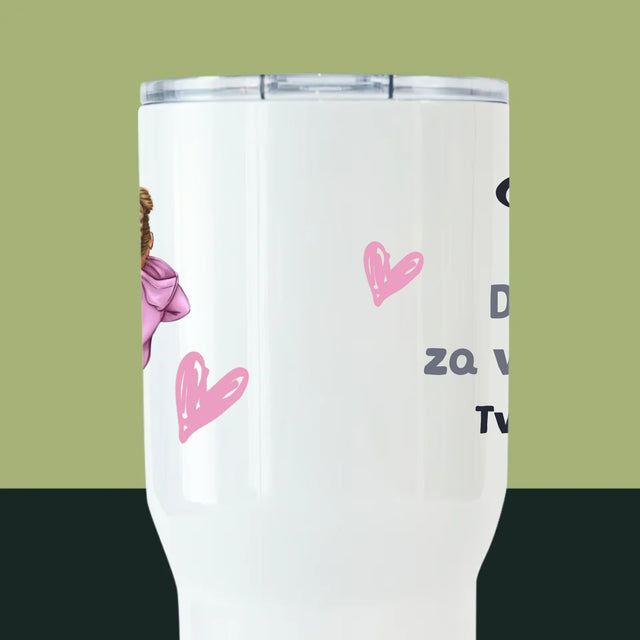 Designér Postav: Táta S Dítětem - Termohrnek Bílý