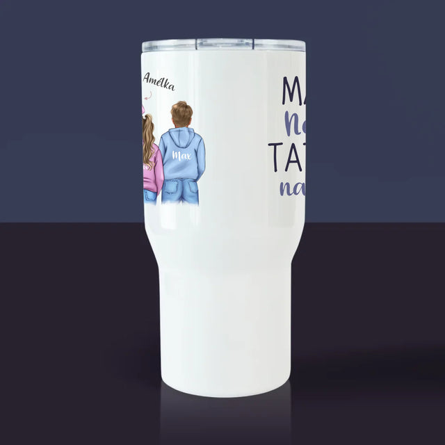 Designér Postav: Rodina S Dětmi - Termohrnek Bílý