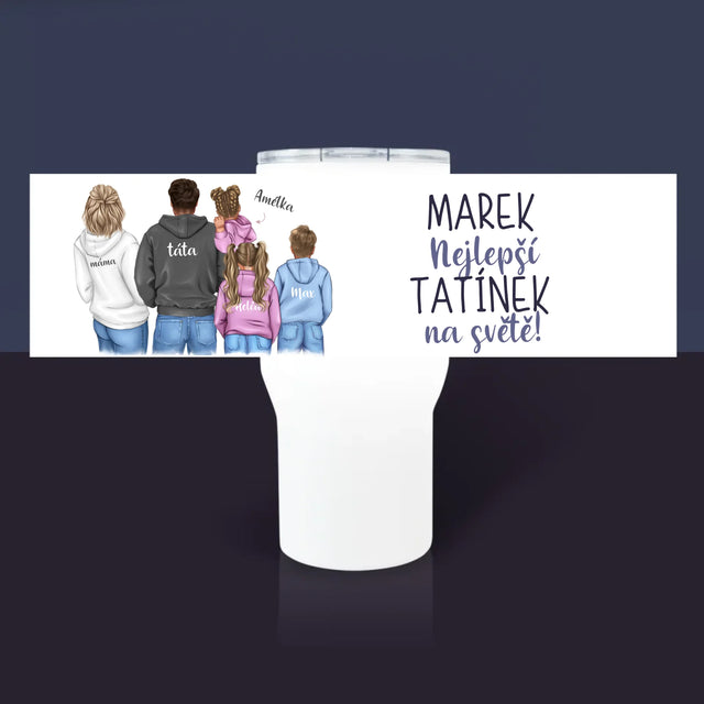 Designér Postav: Rodina S Dětmi - Termohrnek Bílý