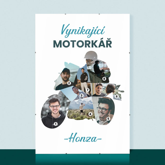 Tvar Z Fotek: Vynikající Motorkář - Plakát