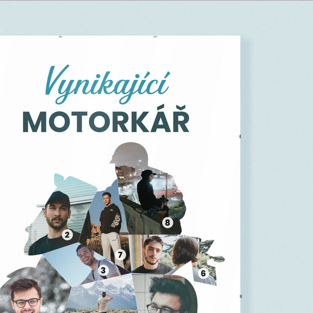 Tvar Z Fotek: Vynikající Motorkář - Plakát