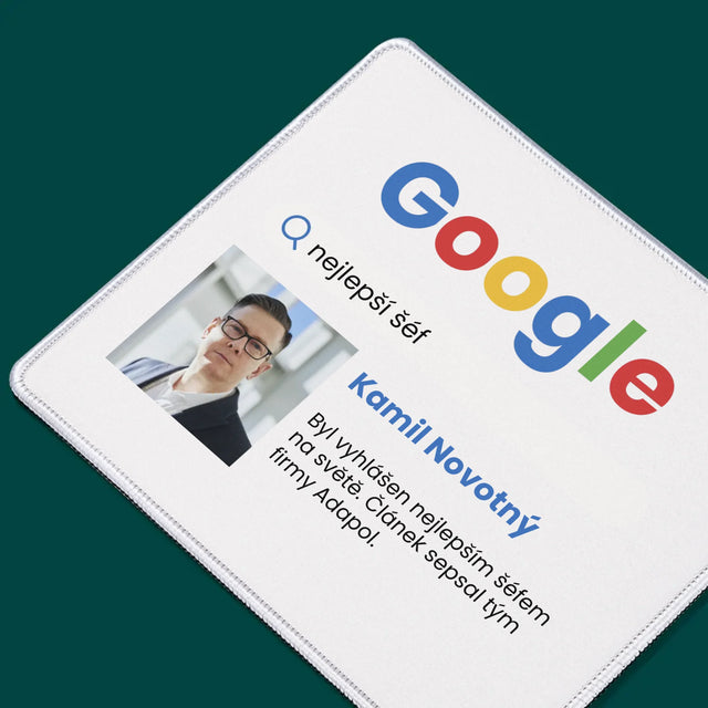 Fotka S Textem: Nejlepší Šéf Výsledek Google - Podložka Pod Myš