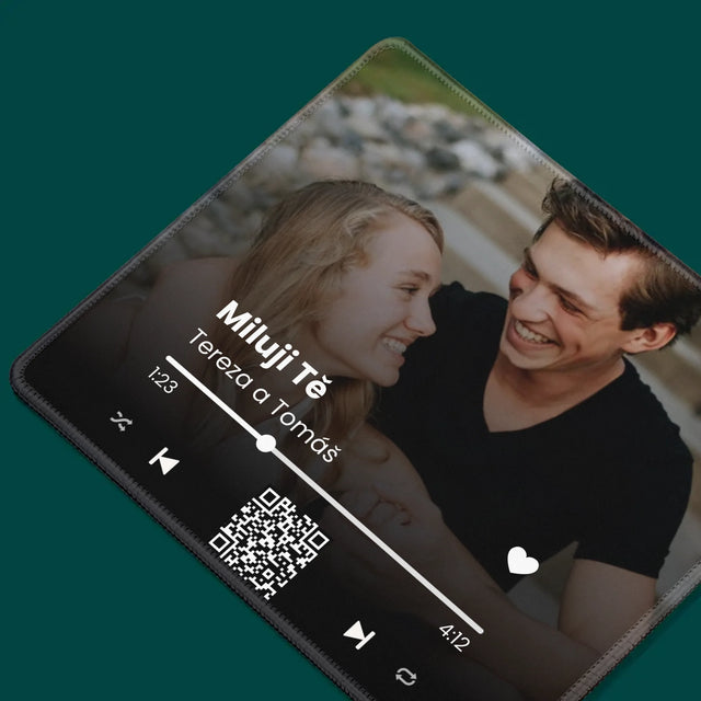 Fotka S Textem: Naše Písnička Na Qr - Podložka Pod Myš