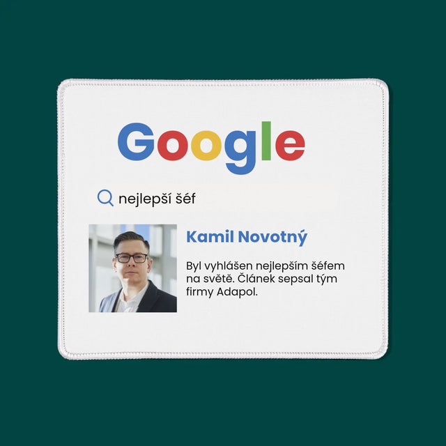 Fotka S Textem: Nejlepší Šéf Výsledek Google - Podložka Pod Myš