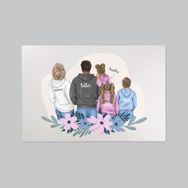 Designér Postav: Rodina S Dětmi - Podložka Na Psací Stůl