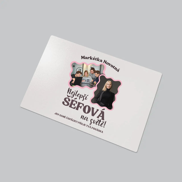 Fotokoláž: Nejlepší Šéfová - Podložka Na Psací Stůl