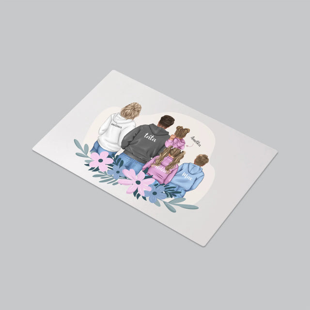 Designér Postav: Rodina S Dětmi - Podložka Na Psací Stůl