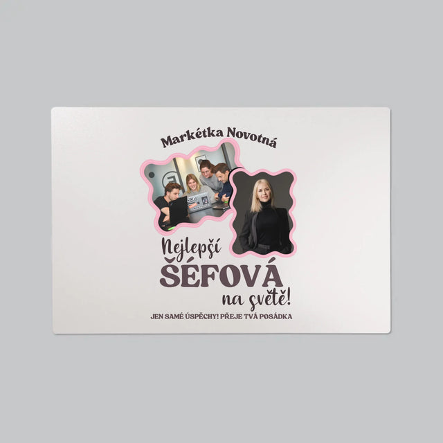 Fotokoláž: Nejlepší Šéfová - Podložka Na Psací Stůl