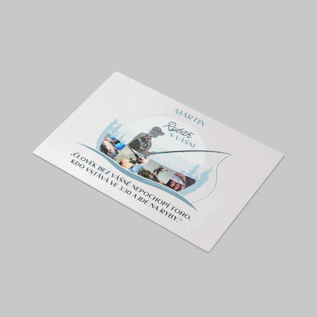 Tvar Z Fotek: Rybář S Vášní - Podložka Na Psací Stůl