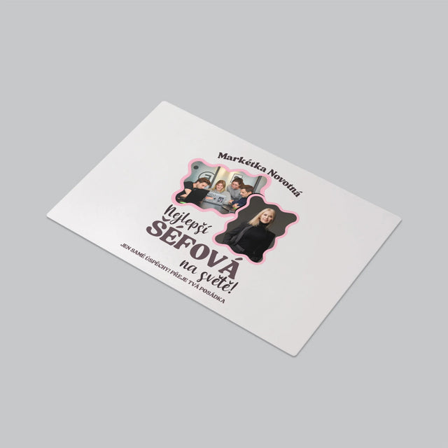 Fotokoláž: Nejlepší Šéfová - Podložka Na Psací Stůl