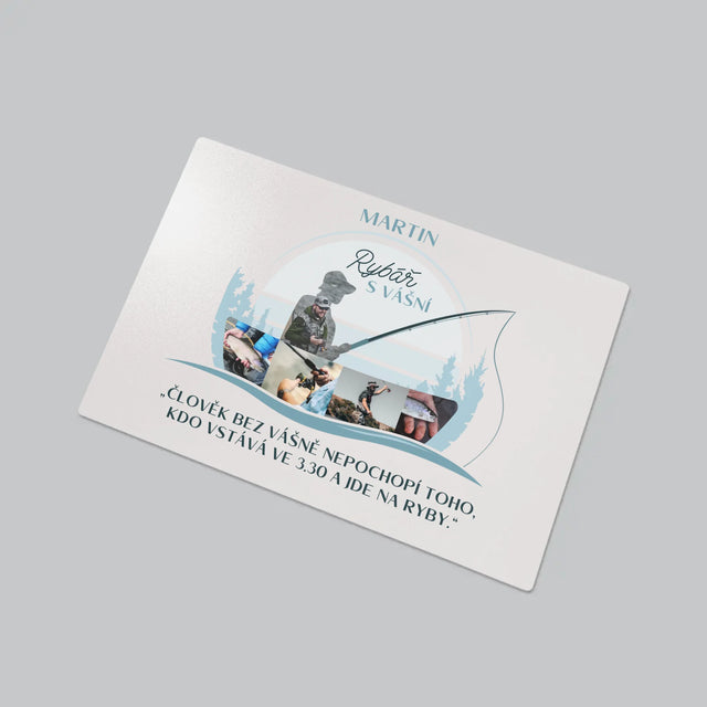 Tvar Z Fotek: Rybář S Vášní - Podložka Na Psací Stůl