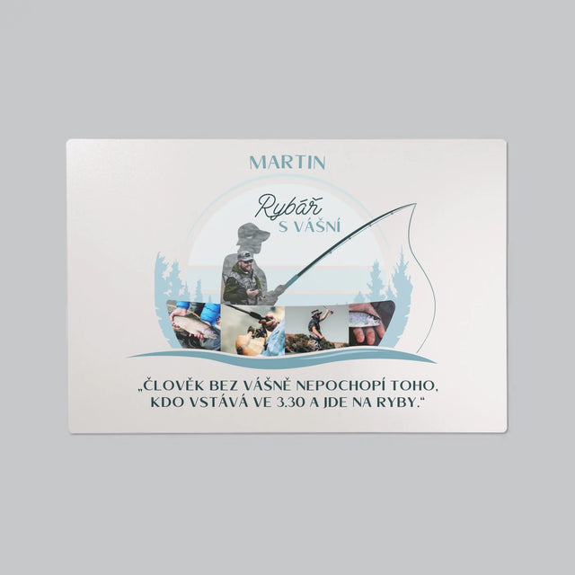 Tvar Z Fotek: Rybář S Vášní - Podložka Na Psací Stůl