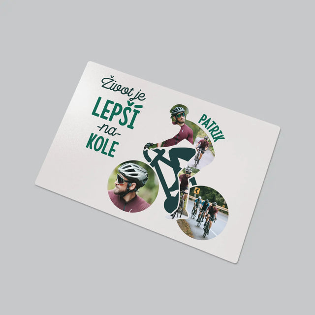 Tvar Z Fotek: Život Je Lepší Na Kole - Podložka Na Psací Stůl