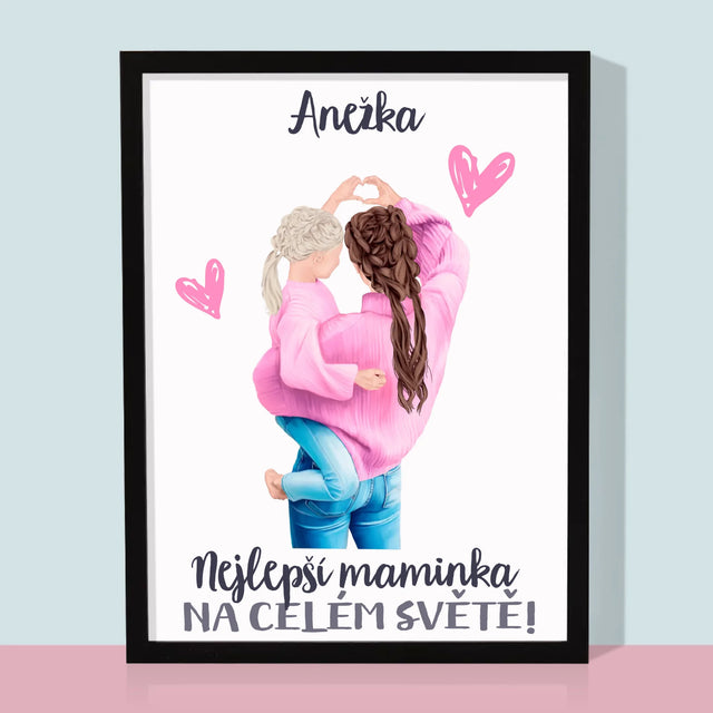 Designér Postav: Nejlepší Maminka Na Světě - Tisk V Rámečku