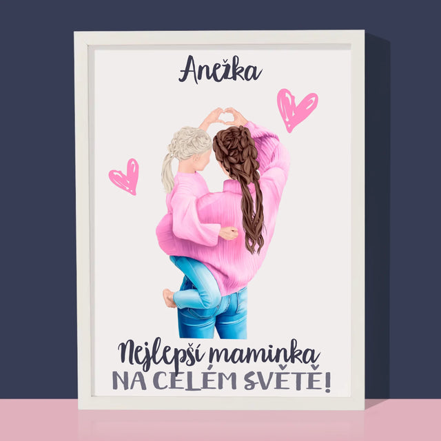 Designér Postav: Nejlepší Maminka Na Světě - Tisk V Rámečku