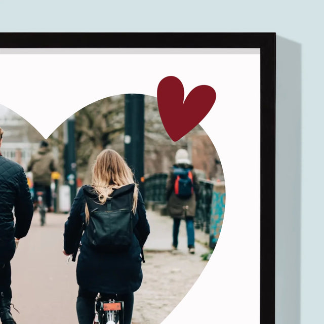 Fotka S Textem: Pár Na Kole - Tisk V Rámečku