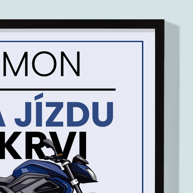 Fotokoláž: Jízdu Má V Krvi - Tisk V Rámečku