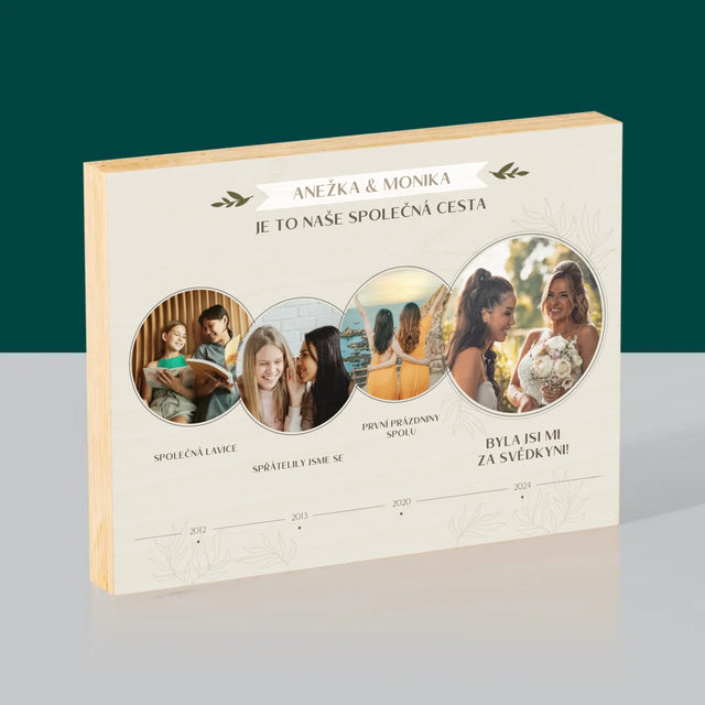 Fotokoláž: Je To Naše Společná Cesta - Tisk Na Dřevo