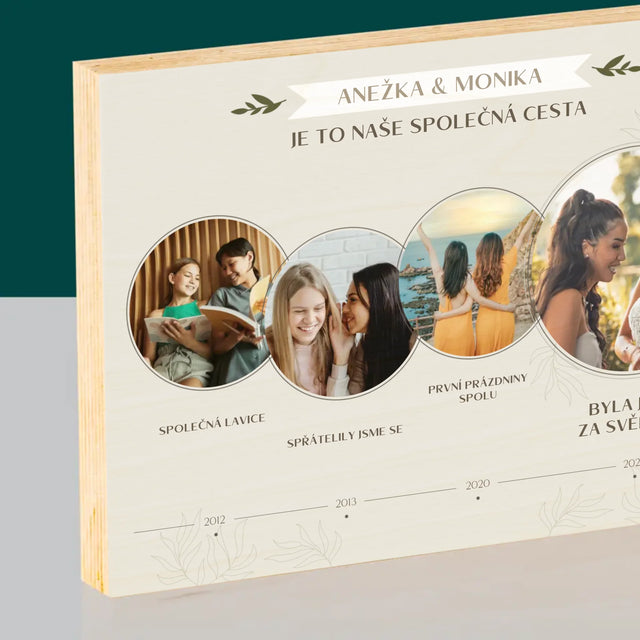 Fotokoláž: Je To Naše Společná Cesta - Tisk Na Dřevo