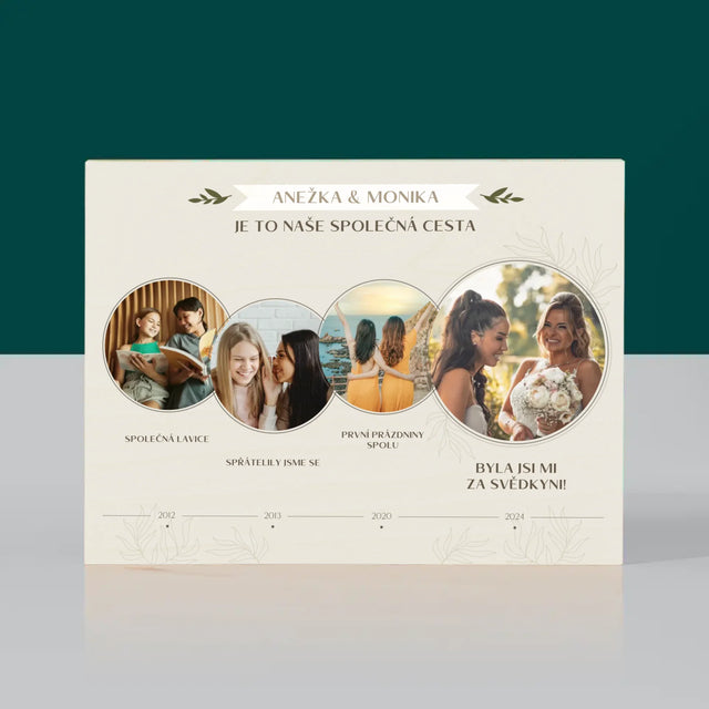 Fotokoláž: Je To Naše Společná Cesta - Tisk Na Dřevo