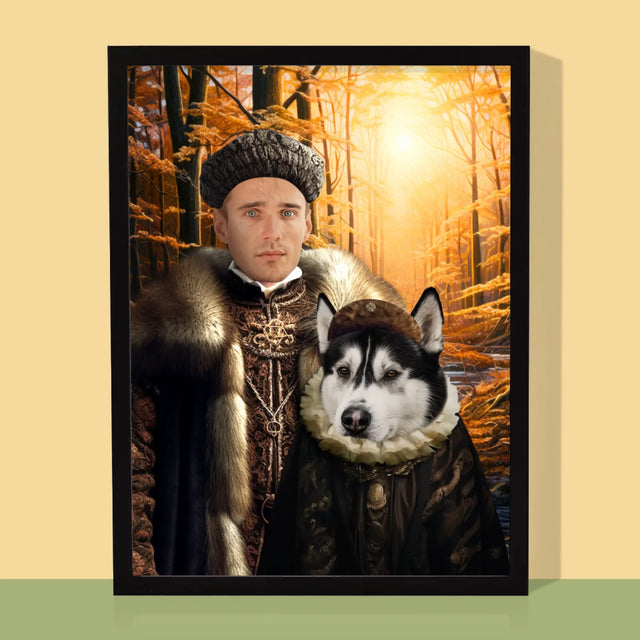 Královský Portrét: Šlechta Na Lovu: Královský Portrét - Tisk V Rámečku