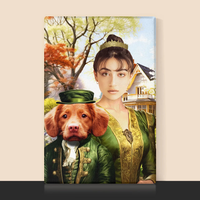 Královský Portrét: Dáma Na Procházce: Královský Portrét - Tisk V Rámečku