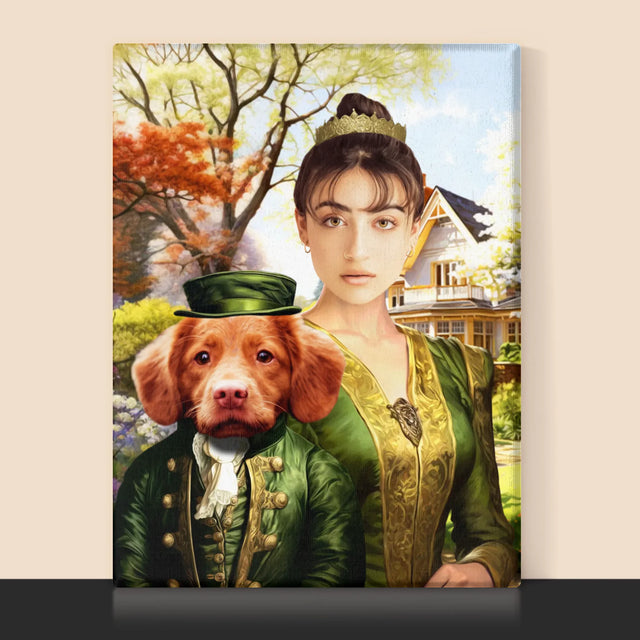 Královský Portrét: Dáma Na Procházce: Královský Portrét - Tisk V Rámečku