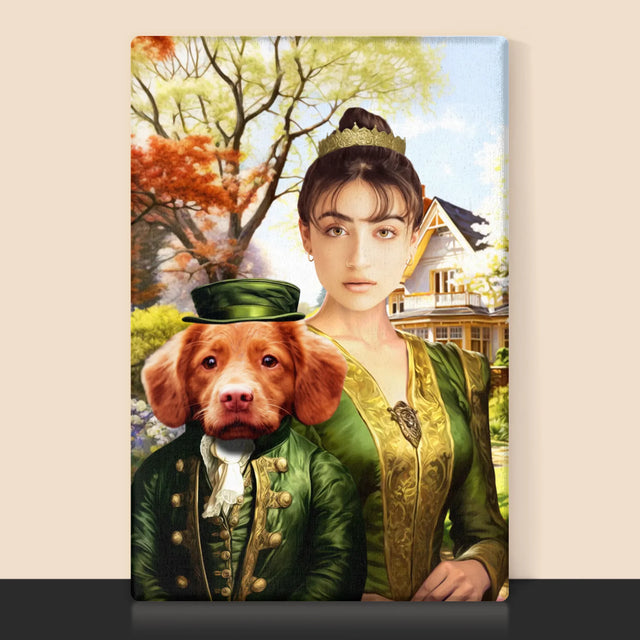 Královský Portrét: Dáma Na Procházce: Královský Portrét - Tisk V Rámečku