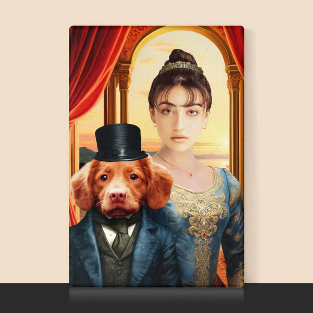 Královský Portrét: Šlechtična S Mazlíčkem: Královský Portrét - Tisk V Rámečku