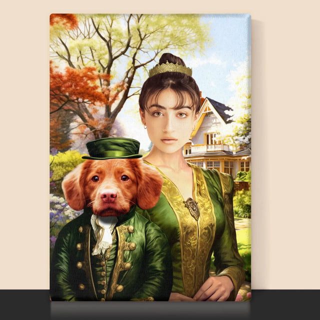 Královský Portrét: Dáma Na Procházce: Královský Portrét - Tisk V Rámečku