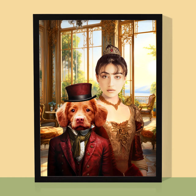 Královský Portrét: Dáma S Mazlíčkem: Královský Portrét - Tisk V Rámečku