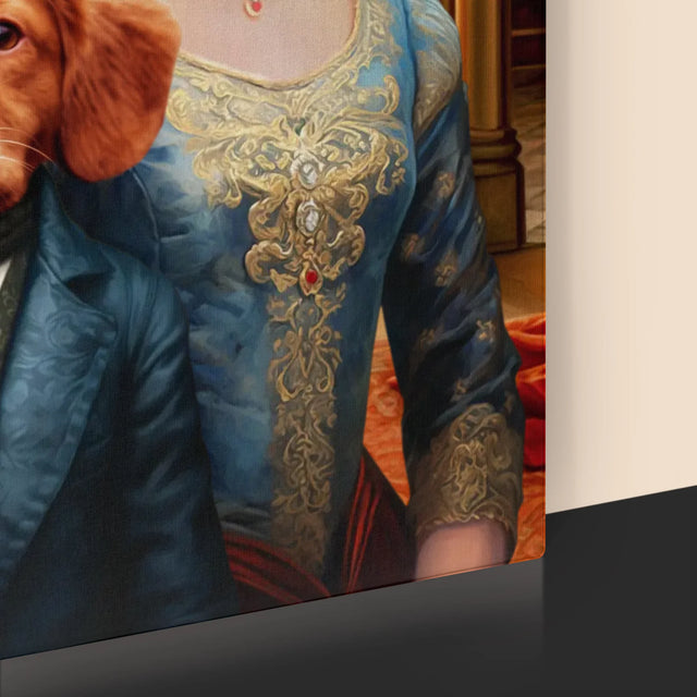 Královský Portrét: Šlechtična S Mazlíčkem: Královský Portrét - Tisk V Rámečku