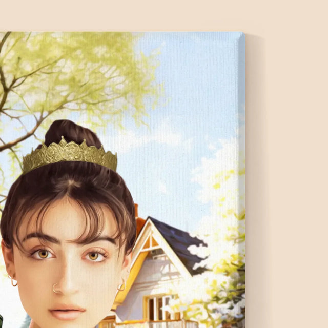 Královský Portrét: Dáma Na Procházce: Královský Portrét - Tisk V Rámečku