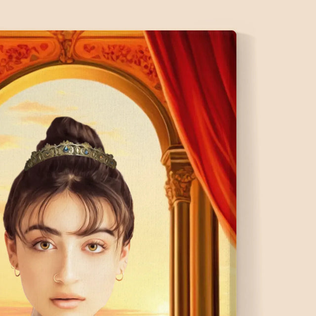 Královský Portrét: Šlechtična S Mazlíčkem: Královský Portrét - Tisk V Rámečku