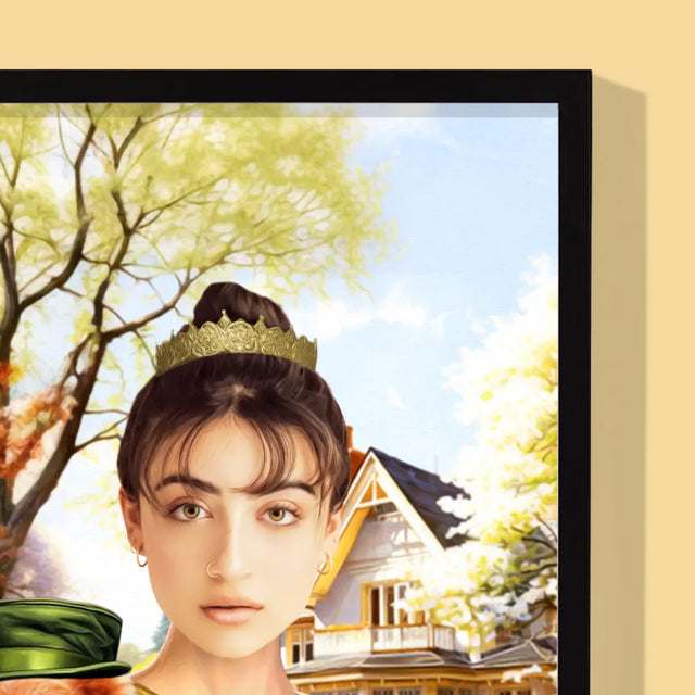 Královský Portrét: Dáma Na Procházce: Královský Portrét - Tisk V Rámečku