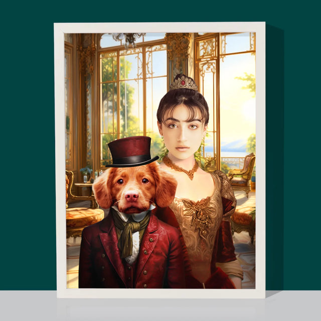Královský Portrét: Dáma S Mazlíčkem: Královský Portrét - Tisk V Rámečku