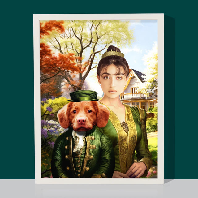 Královský Portrét: Dáma Na Procházce: Královský Portrét - Tisk V Rámečku