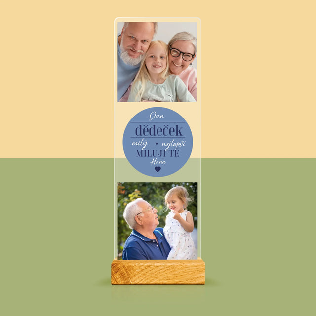Fotokoláž: Milý Dědečku - Fotografie Na Akrylovém Skle Fotobudka