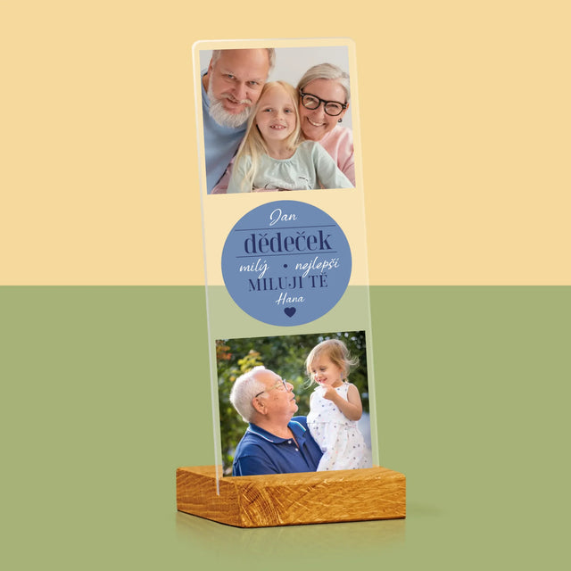 Fotokoláž: Milý Dědečku - Fotografie Na Akrylovém Skle Fotobudka