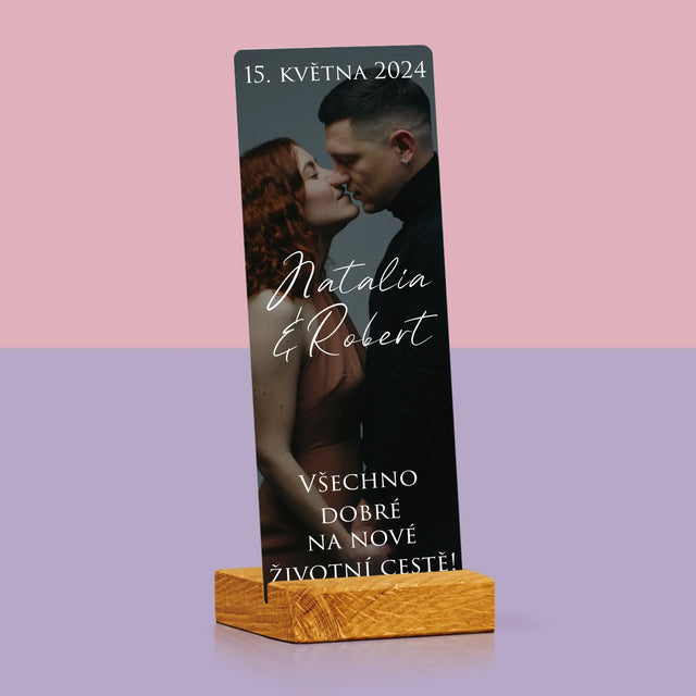 Fotka S Textem: Svatební Fotka Přání - Fotografie Na Akrylovém Skle Fotobudka