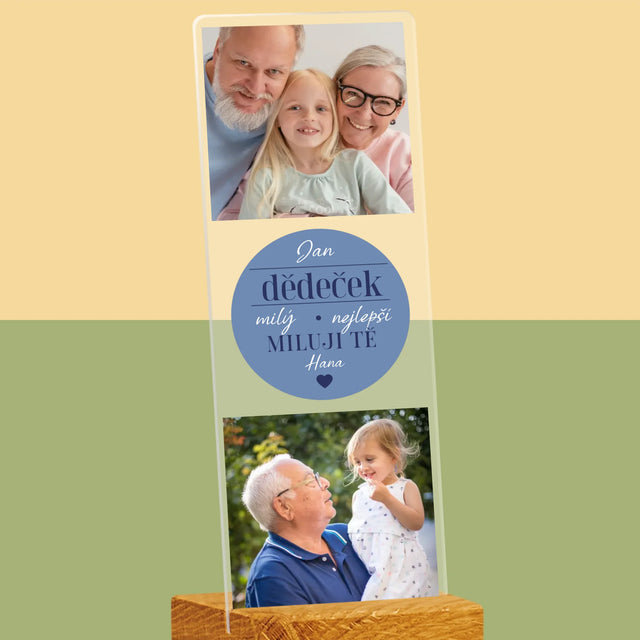Fotokoláž: Milý Dědečku - Fotografie Na Akrylovém Skle Fotobudka