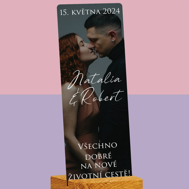 Fotka S Textem: Svatební Fotka Přání - Fotografie Na Akrylovém Skle Fotobudka