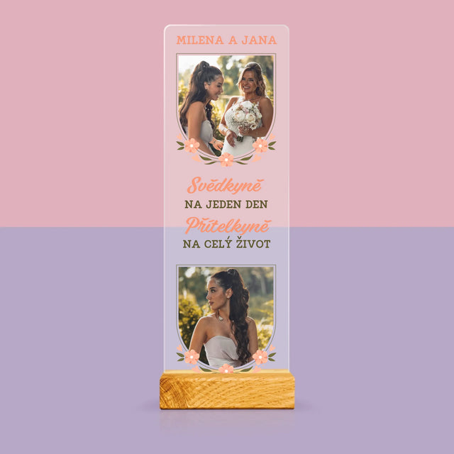 Fotka S Textem: Svědkyně Na Jeden Den - Fotografie Na Akrylovém Skle Fotobudka