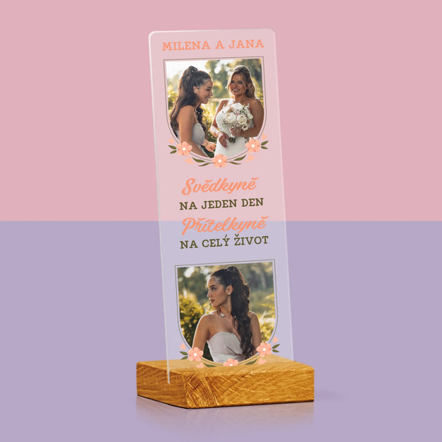 Fotka S Textem: Svědkyně Na Jeden Den - Fotografie Na Akrylovém Skle Fotobudka
